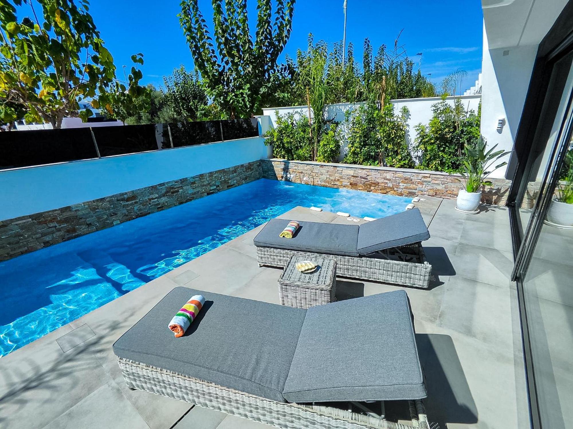 Villa Murcia - Private Heated Pool & Jacuzzi Santiago De La Ribera Bagian luar foto